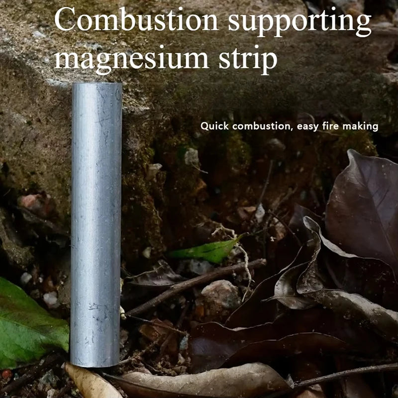 Fire Rod Solid High-purity Pure Magnesium Alloy Rods Outdoor Camping Survival Emergency Fire Metallic Magnesium Strip Survival
