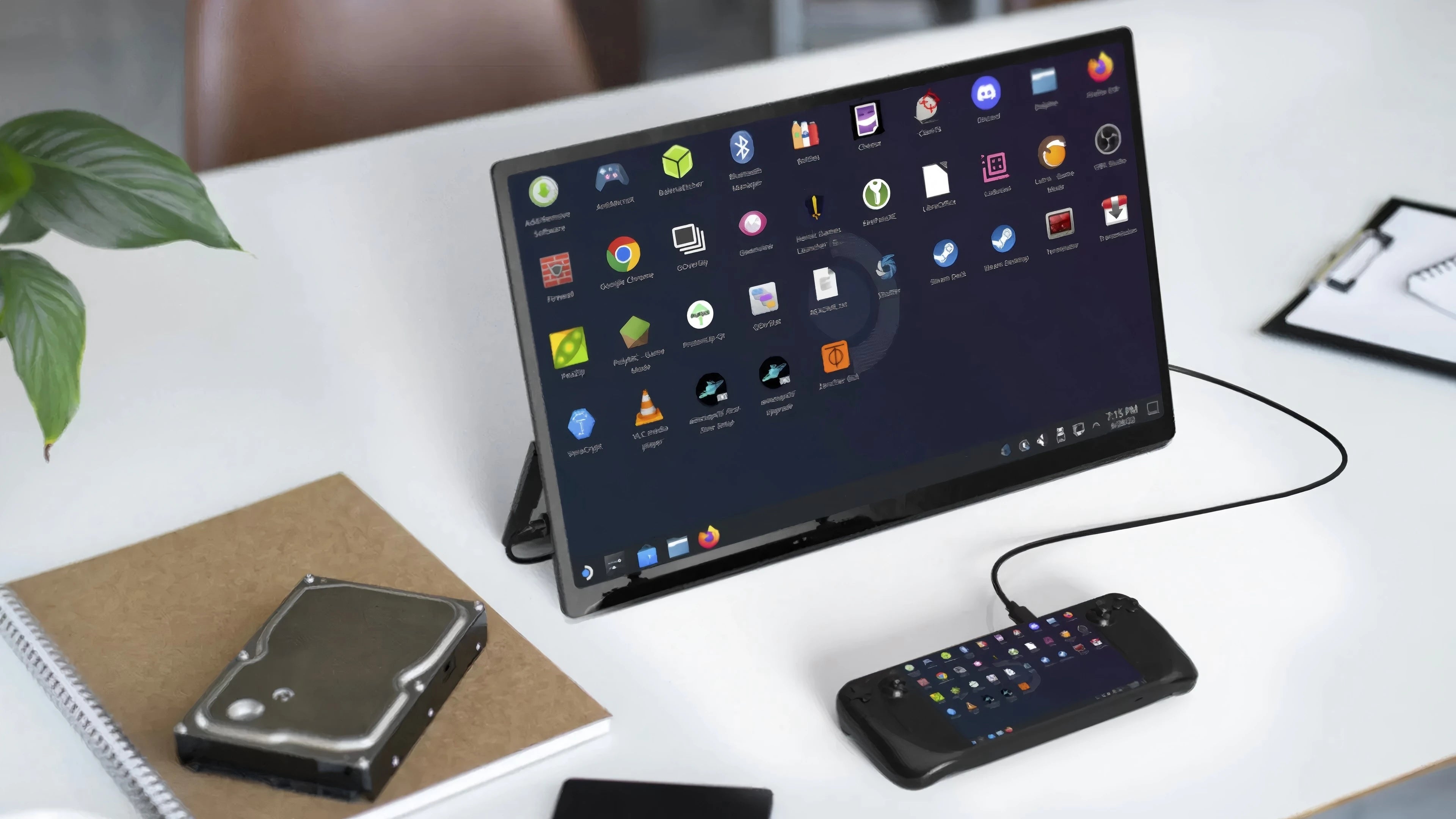 UPERFECT USteam E6 Pro 18.5" Touchscreen Portable Monitor 1080P 120Hz Smart Gaming Display For Steam Deck Laptop Computer PS6 PC