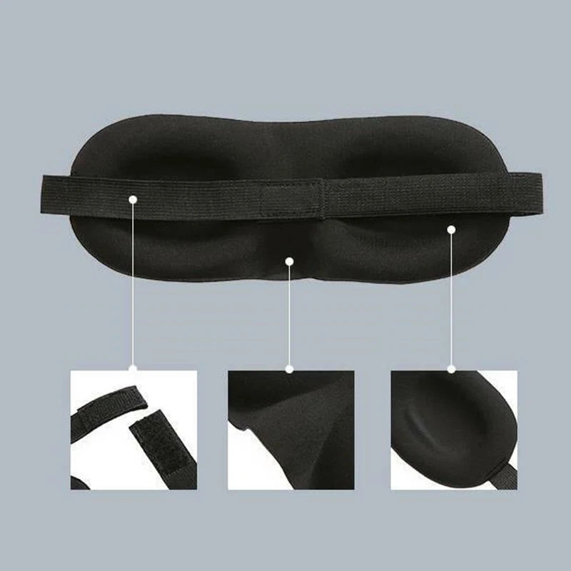 3D Sleeping Eye Mask Travel Rest Aid Eye Cover Patch Paded Soft Sleeping Mask Blindfold Eye Relax Massager