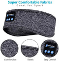 Bluetooth Sleep Headband Wireless Headphones - Breathable Fabric (Gray/Black) gray Tidesmit