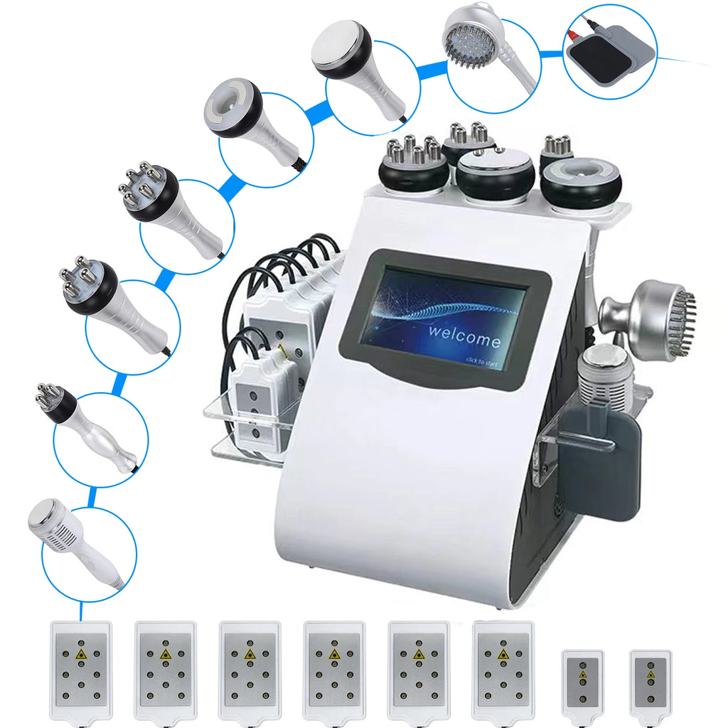 40K Ultrasonic Cavitation Body Sculpting Machine - 6-in-1 Pro Device Relaxation Treatment Tidesmit