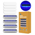 5 Years Lifespan 4 Pack Solar LED Deck Lights Blue Auto On/OFF Outdoor Waterproof IP68 Anti-pressure 5 tons Solar Garden Step Lights for Stairs Fence Yard Patio Pathway