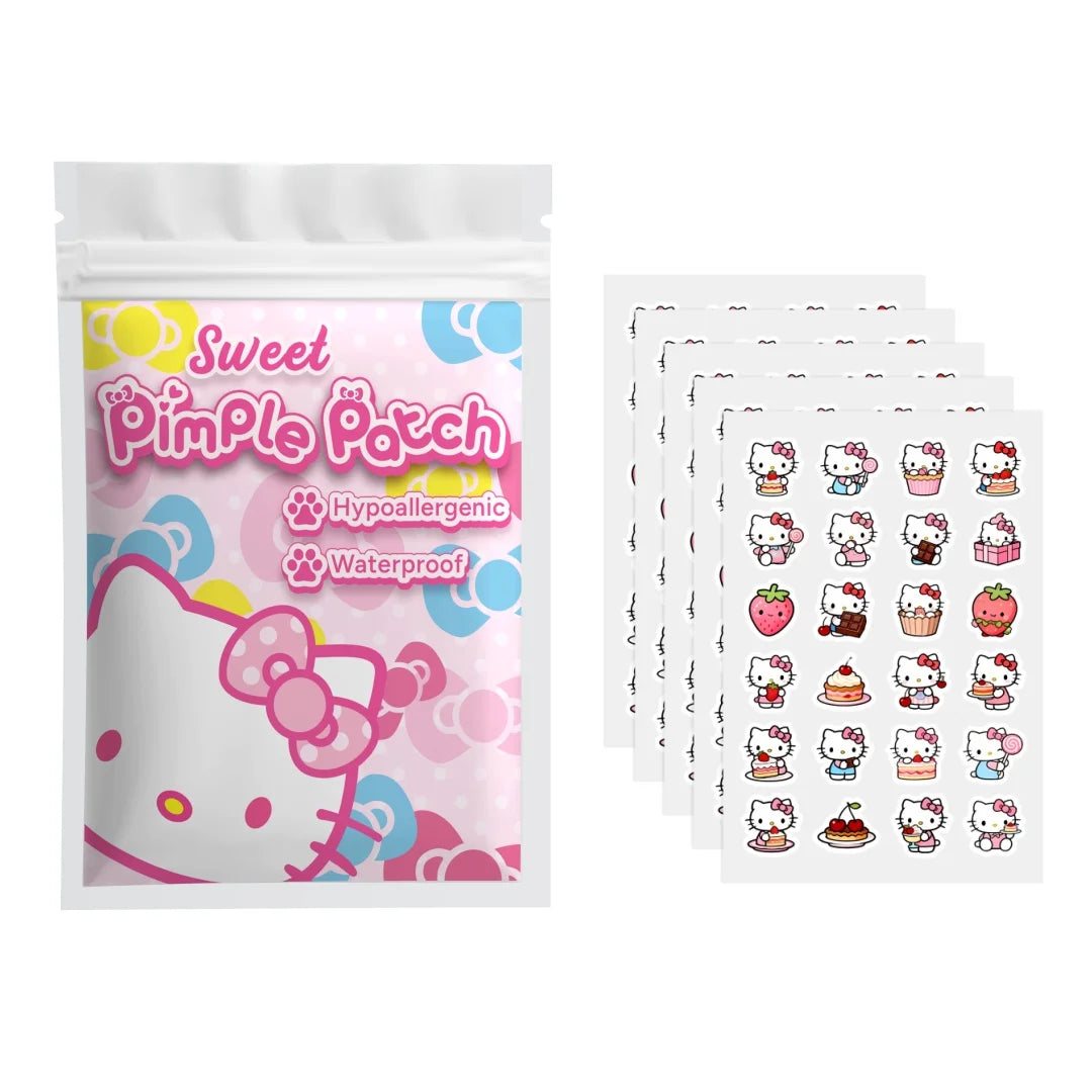120PCS hello kitty Acne patches, facial acne patches, hydrogel acne removal patches, concealer