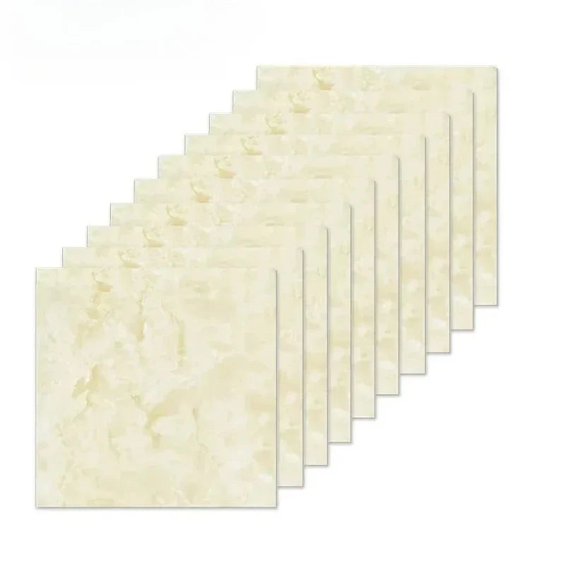 Cream marble 3D tile wall sticker sheets, self-adhesive waterproof set of pieces
