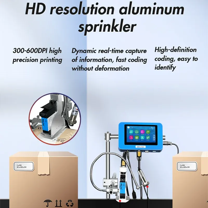 HD inkjet printer system with touchscreen display and connected print module