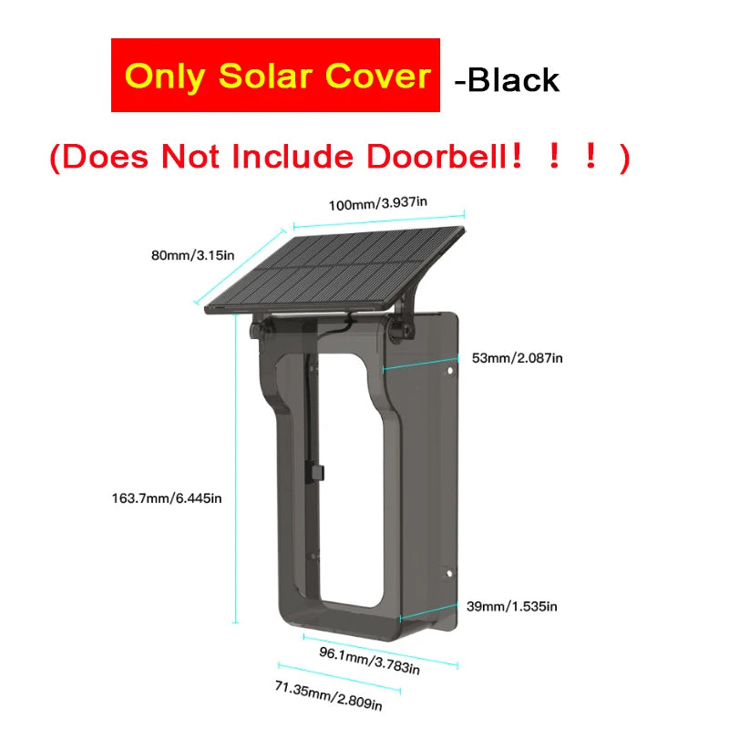 Tuya 1080P Doorbell Camera WIFI with Solar Cover 2-way Audio Intercom Video Motion Detect Waterproof Outdoor Wireless Doorbell