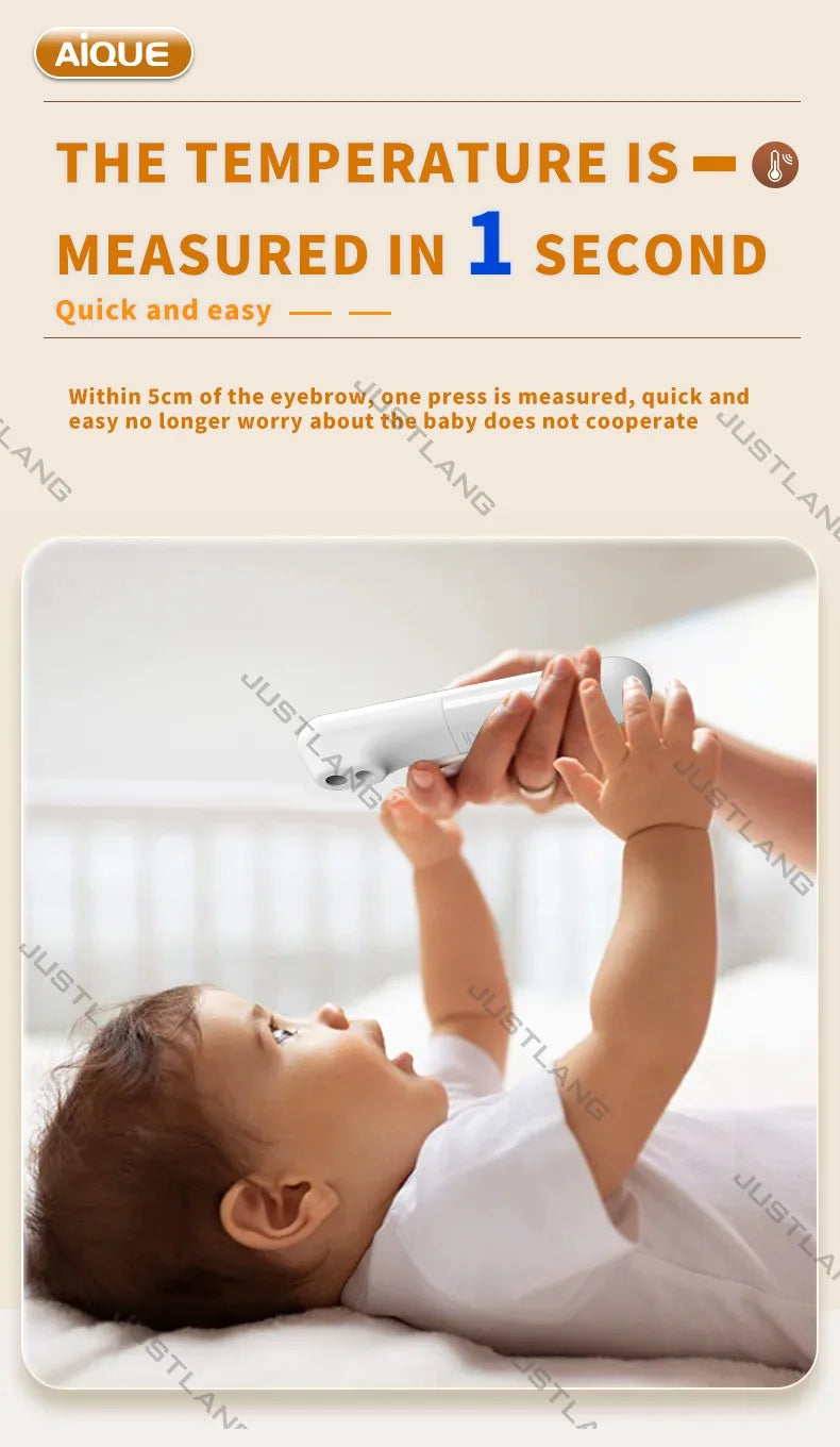 JUSTLANG Forehead Digital Thermometer LED Non Contact Infrared Medical Thermometer Body Temperature Fever for Baby Adults
