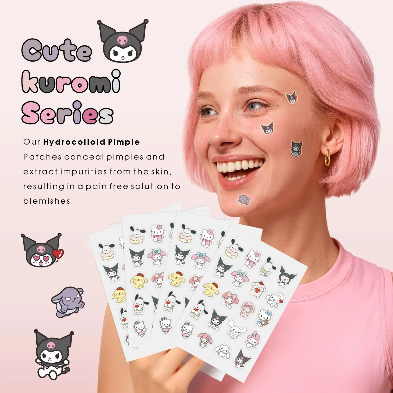 Acne patches, acne stickers, facial acne patches, concealer, concealer stickers 100PCS hello kitty