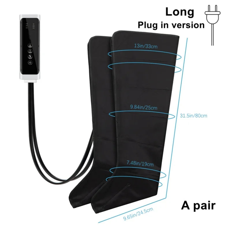 Air Pressure Leg Massager with Heat Therapy & Deep Tissue Relief Back Massage Instrument Tidesmit