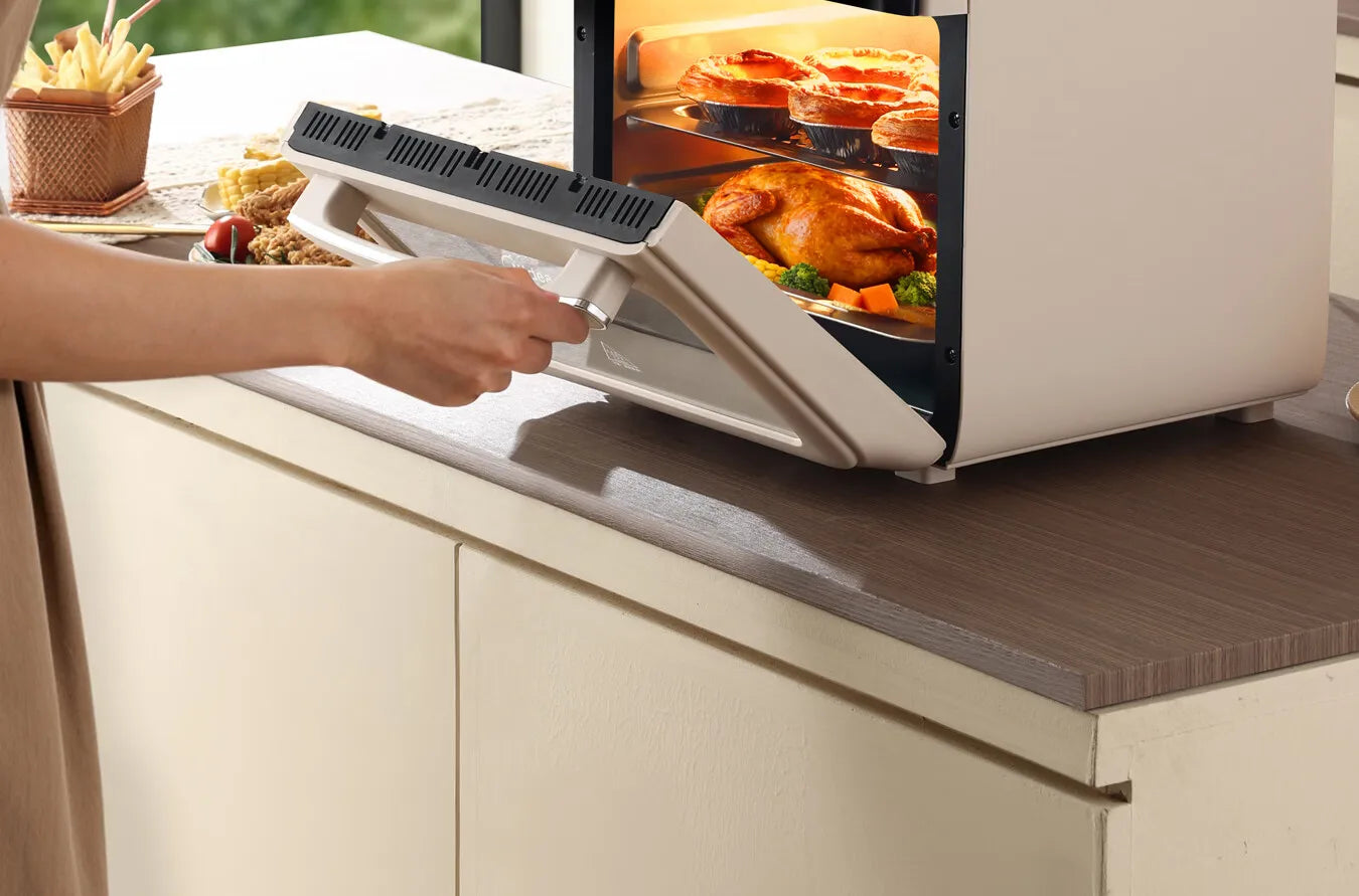 Midea Air Fryer 12.5L Large Upgrade Air Fryer Oven Combo Large Capacity Visual Touch Screen Multi‑Layer No‑Flip Needed 220V