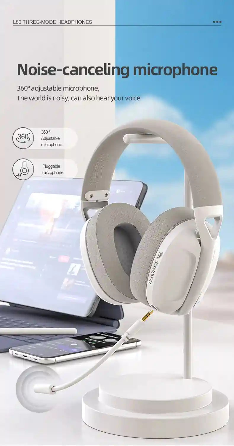 Wireless Gaming Headset 185g – Lightweight Over-Ear Audio Tidesmit