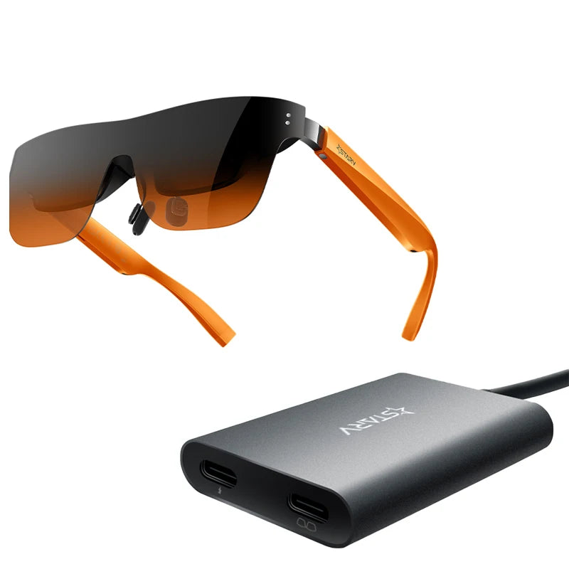 Meizu StarV View AR Glasses | HD Immersive Mixed Reality Display orange with adapter Tidesmit