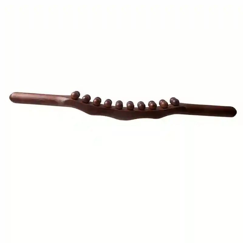 Massage Stick Double Row 20 Beads Wooden Manual Tool for Muscle Relief Eye Massage Instrument 1pcs Tidesmit