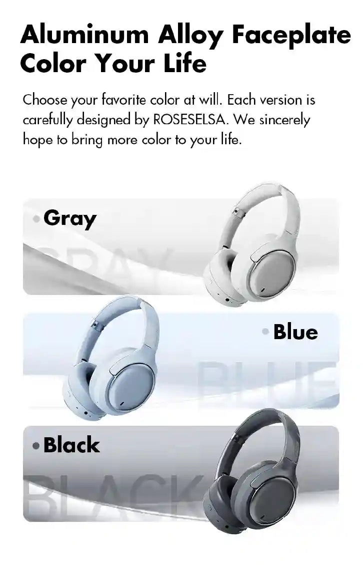Wireless Active Noise Cancellation Headphones Over-Ear - Tidesmit Tidesmit