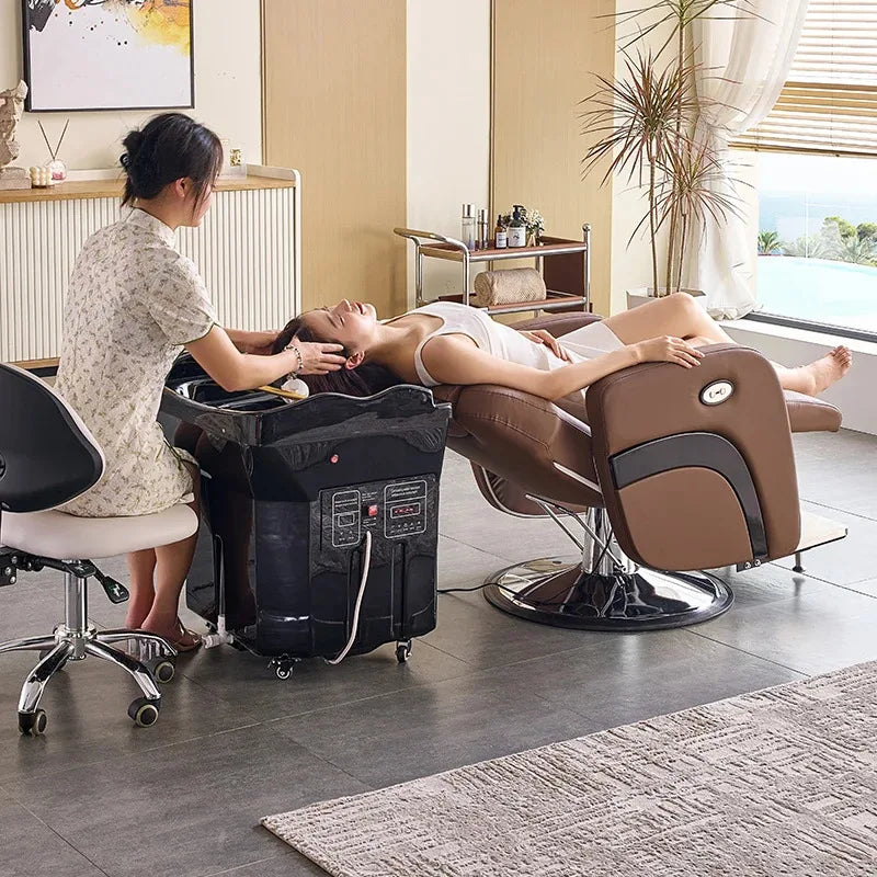 Portable Head Spa Bed with Water Tank - Adjustable Salon Shampoo Chair Massage Chairs Tidesmit