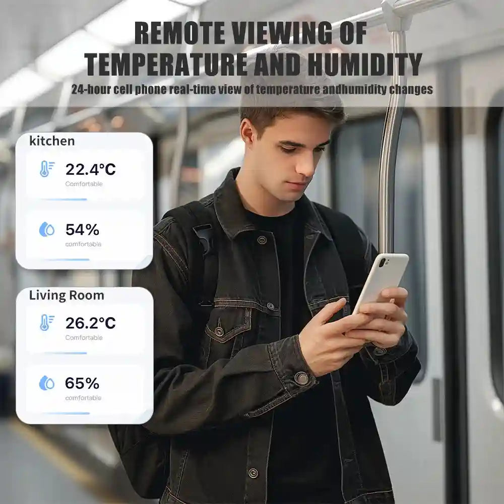 WiFi Temperature & Humidity Sensor | Smart Home Climate Monitor Tidesmit