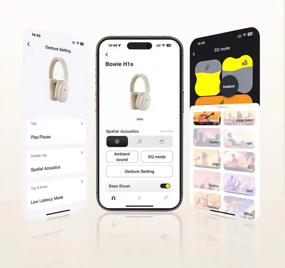 Wireless Headphones with Active Noise Cancellation & 120H Battery Tidesmit