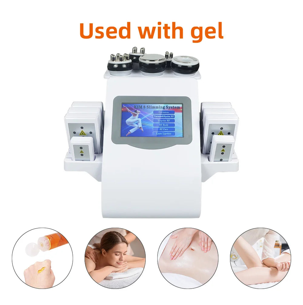 40K Ultrasonic Cavitation Slimming Machine - Ivory Portable Device Body Shaping Massage Equipment Tidesmit