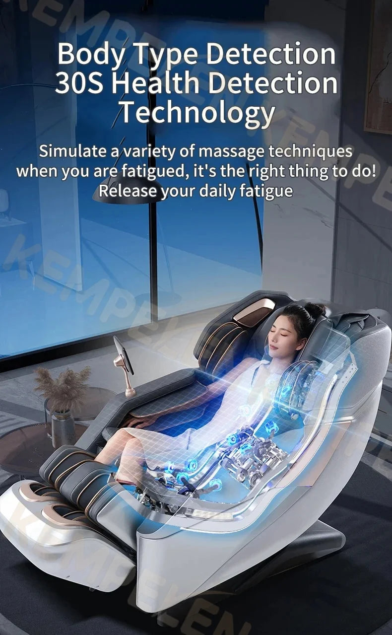 4D Full Body Massage Chair - Zero Gravity Heat Therapy - Black Body Shaping Massage Equipment Tidesmit