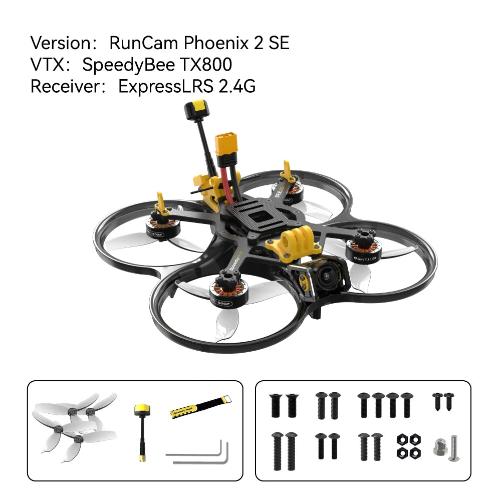 SpeedyBee Bee35 Pro 3.5 Inch Cinewhoop FPV Drone with O3 Air Unit Bee35 Analog ELRS Tidesmit