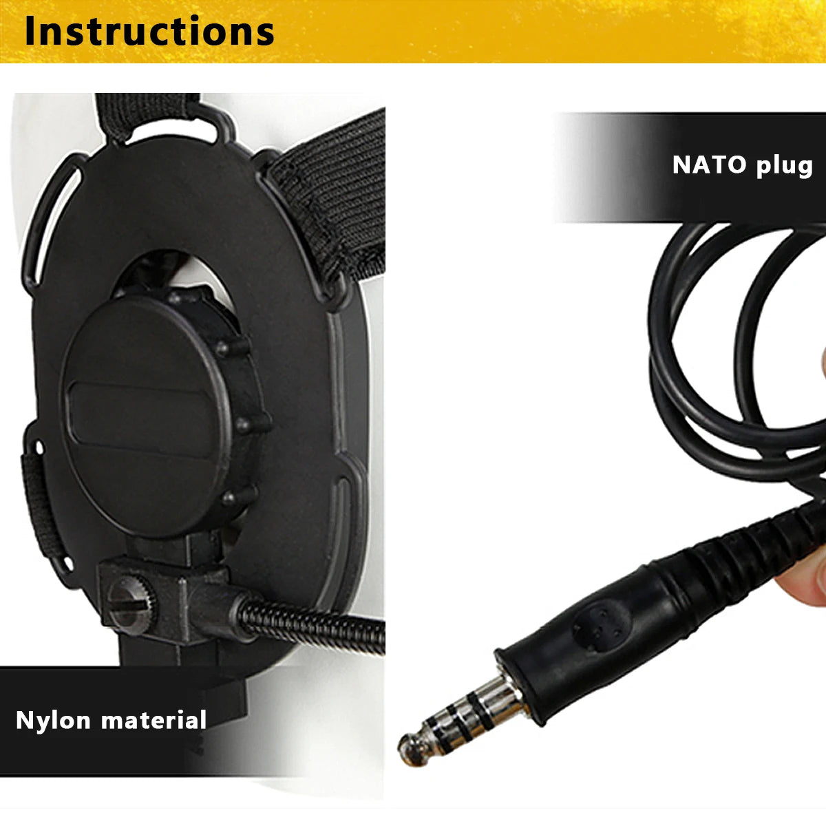 Tactical Shooting Headset with U94 PTT for Baofeng Radio - Tidesmit Tidesmit