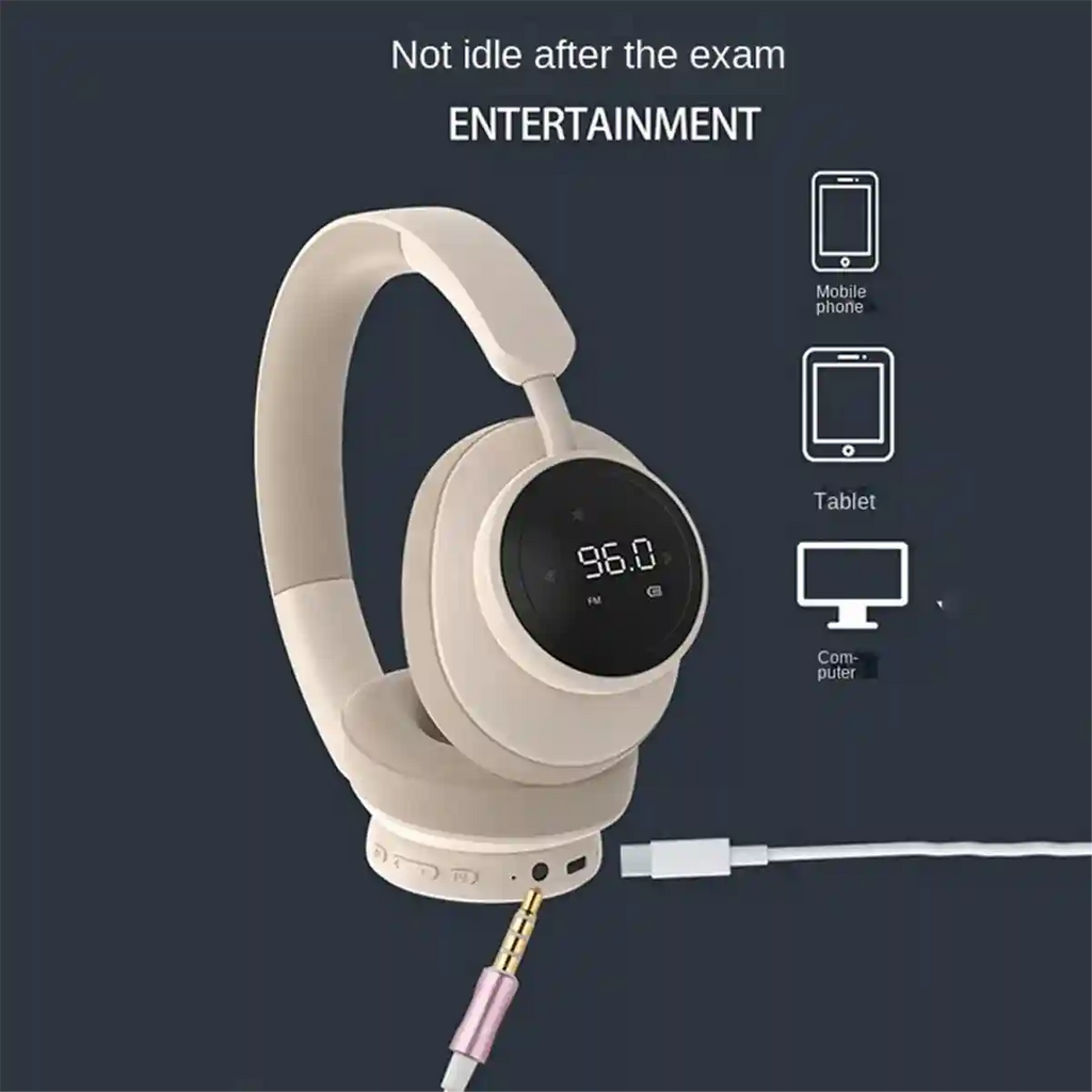 Wireless Headphones with Active Noise Cancellation - Over-Ear Foldable Tidesmit