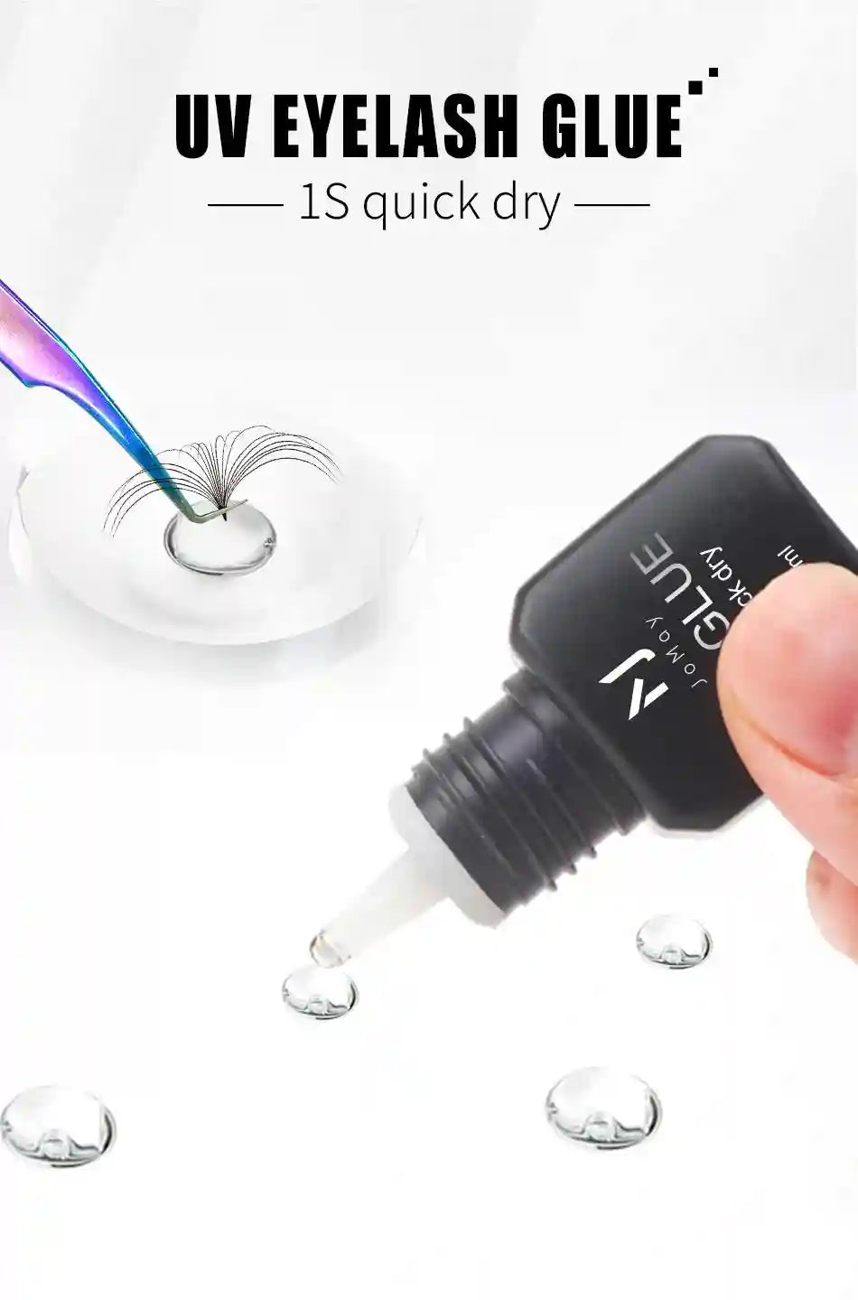 UV Eyelash Extension Glue 5ml - 0.1s Fast Dry Strong Hold Eye Massage Instrument Tidesmit