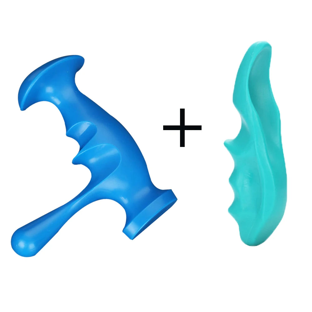 Trigger Point Massage Tool for Deep Tissue Relief - 2 Pack Blue Relaxation Treatment Blue and Green 2PCS Tidesmit