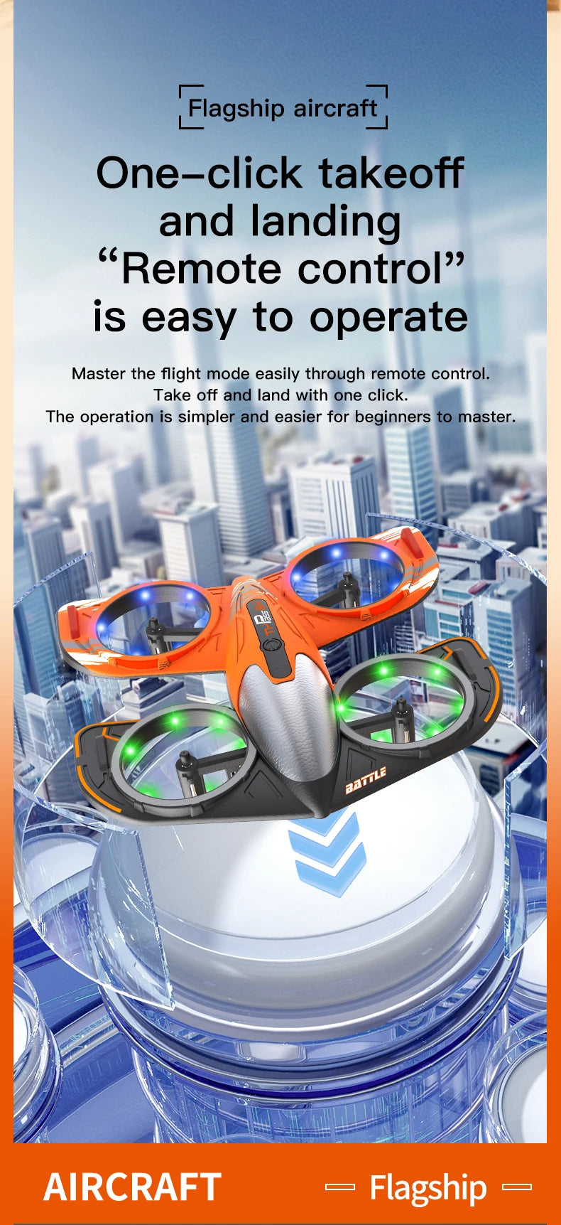 Foldable Camera Drone - Beginner RC Quadcopter with Obstacle Avoidance Tidesmit