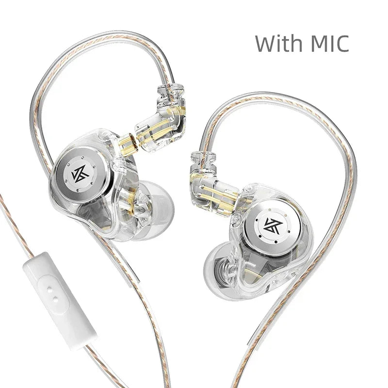 KZ EDX pro Earphones Bass In Ear Monitor Headphones Sport Noise Cancelling HIFI Headset New Arrival! Transparent MIC China Mainland Tidesmit