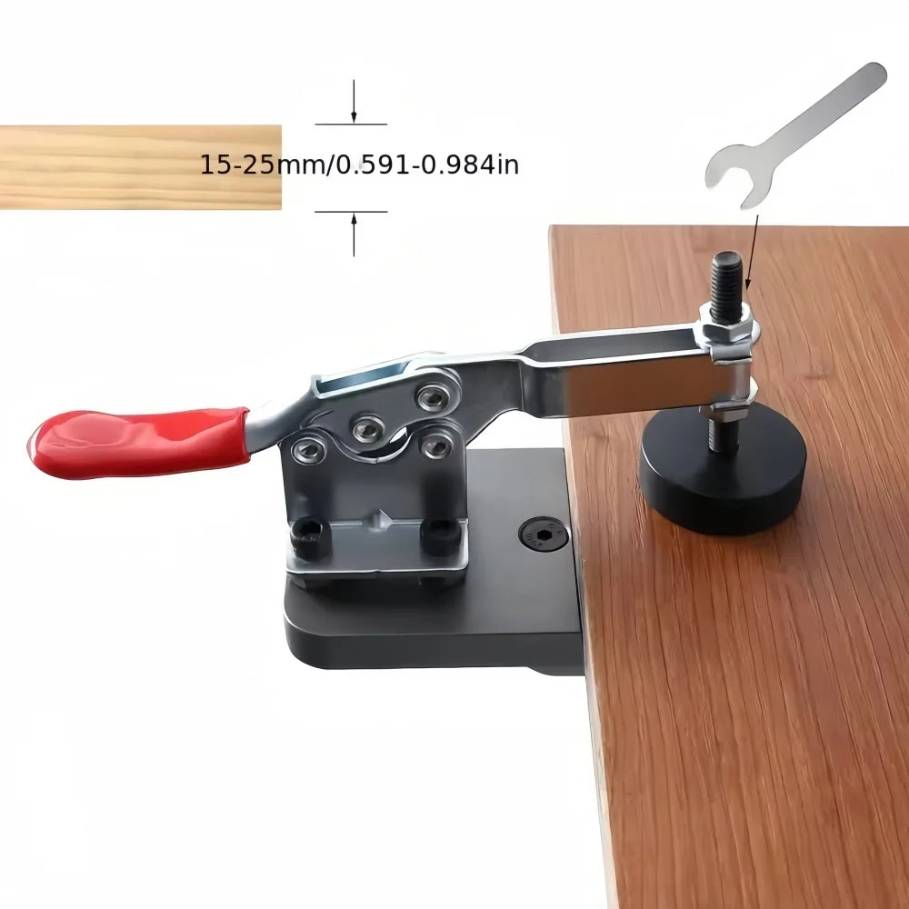 35mm Hinge Jig Kit - Adjustable Drill Guide Template for Cabinet Doors, Woodworking Positioning Tool with Depth Stop