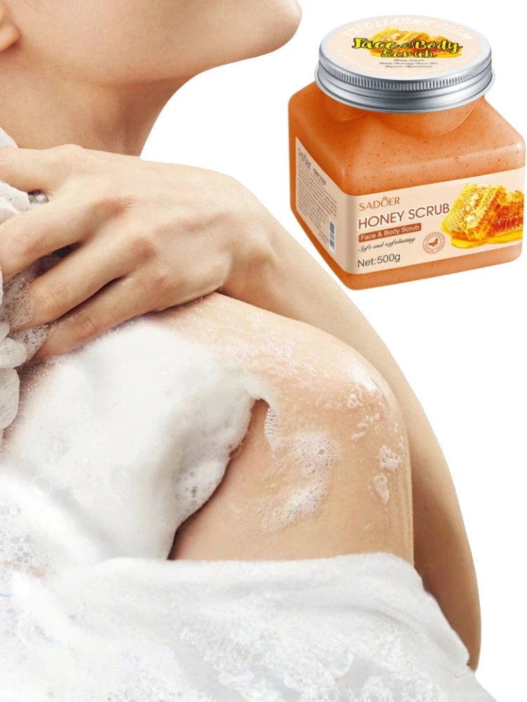 Honey Exfoliating Scrub 500g - Deep Cleansing Natural Body Treatment Scrubs Treatments Tidesmit