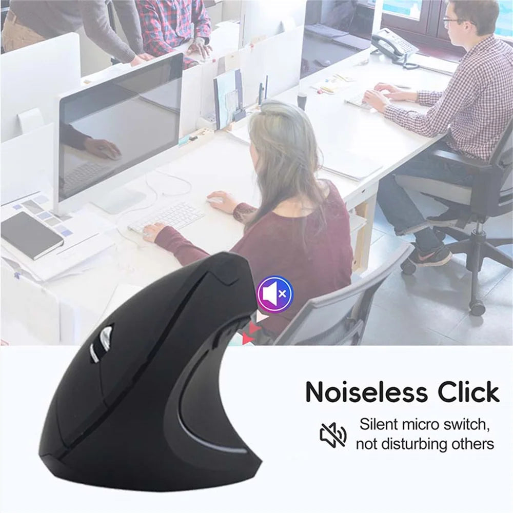Ergonomic Wireless Dry Battery Mouse 2.4G Right Hand Mouse Distance Transmission Gaming Mouse For Huawei Xiaomi Notebook Macbook