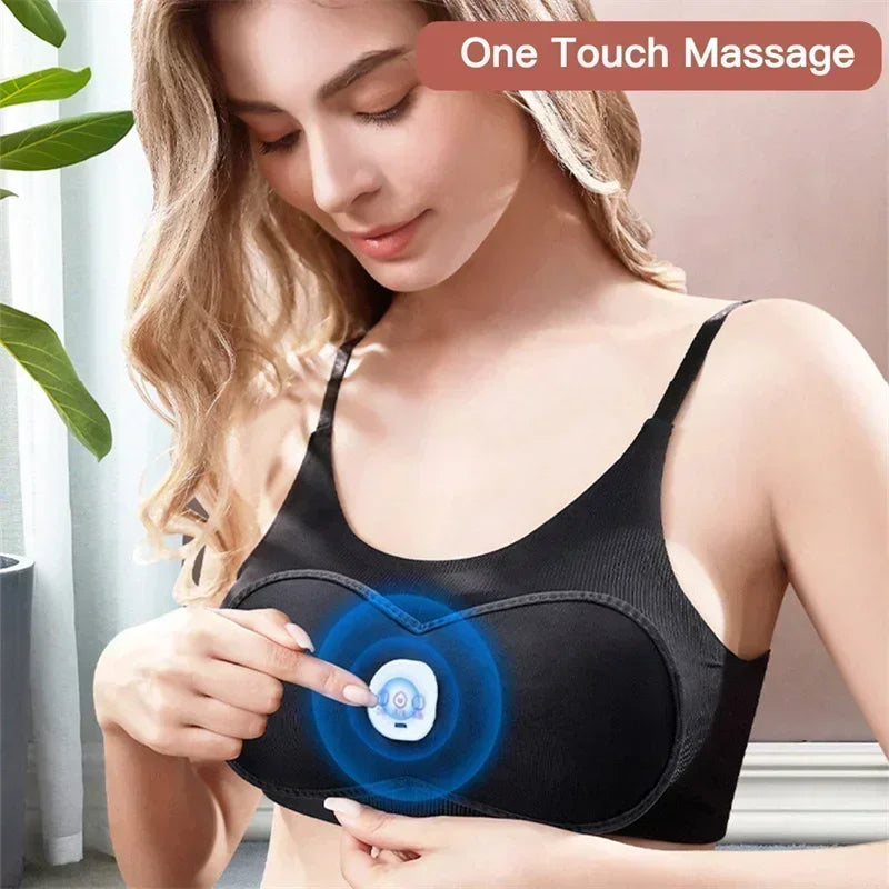Electric Breast Massager with Heat and Vibration - Black Tidesmit Massage Chairs Tidesmit
