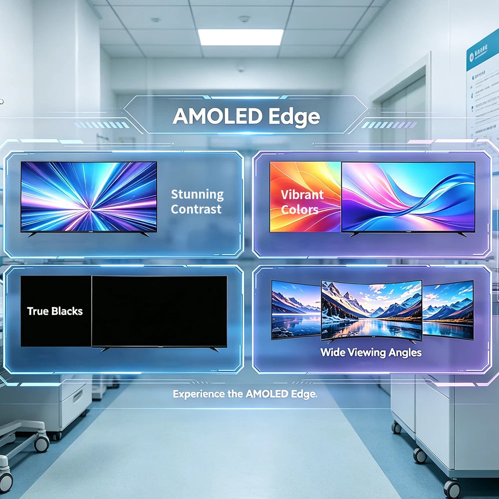13.3'' FHD OLED Medical Portable Monitor Touchscreen VESA Mount AMOLED Extended Display for Clinic Hospital Diagnostic Devices