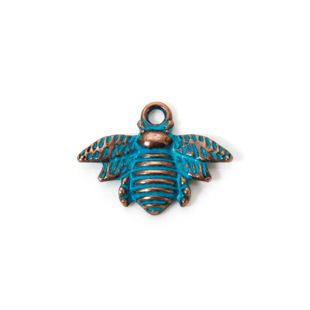 50 PCs Zinc Based Alloy Patina Charms Antique Copper Blue Bohemia Ocean Jewelry Charms Pendants for Women Summer Jewelry Making