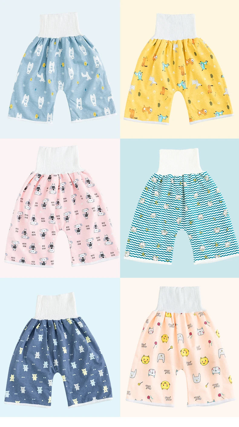 Baby Diaper Pants Waterproof Skirt Cloth Diapers Infant Leak-proof Urine Training Pants Kids Nappy Sleeping Bed Potty Trainining