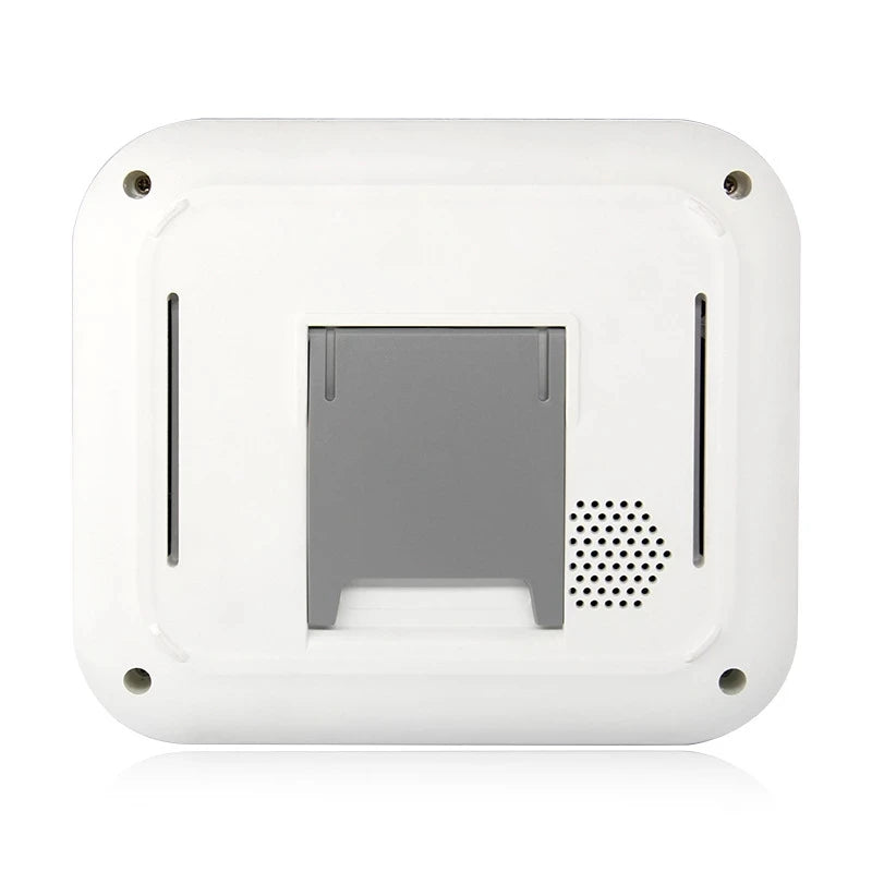 White ionic detox foot spa control unit with a gray folding stand and speaker grille, isolated on a white background.