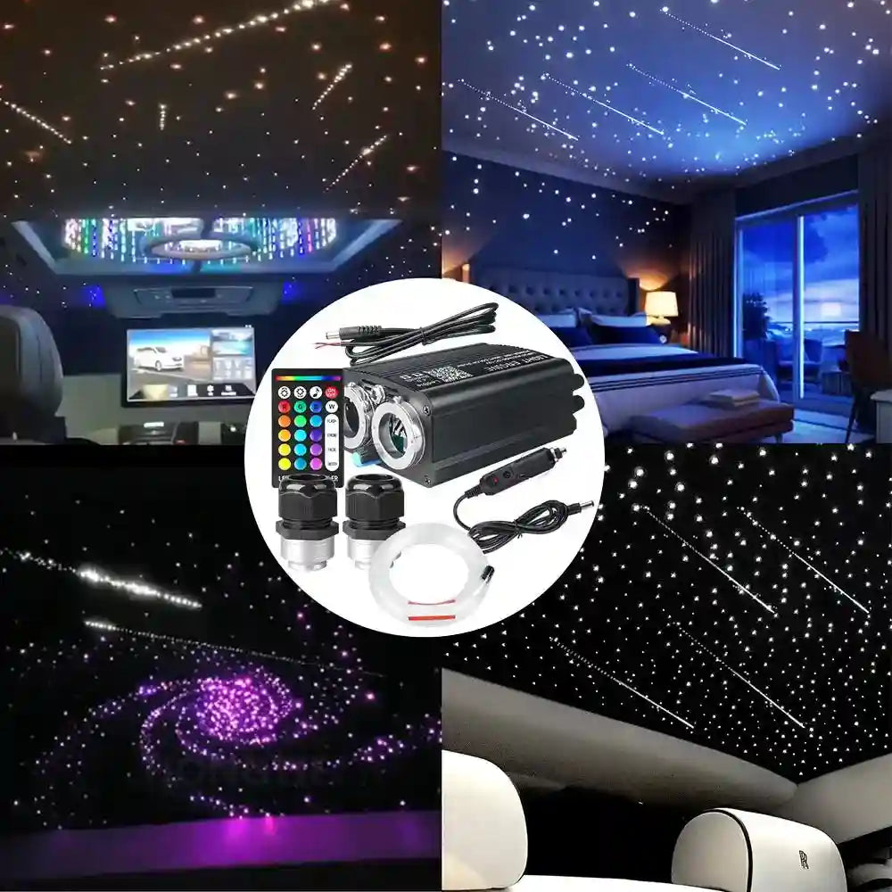 Fiber Optic Starry Sky Car Atmosphere Lamp - RGB LED Lighting Kit Tidesmit