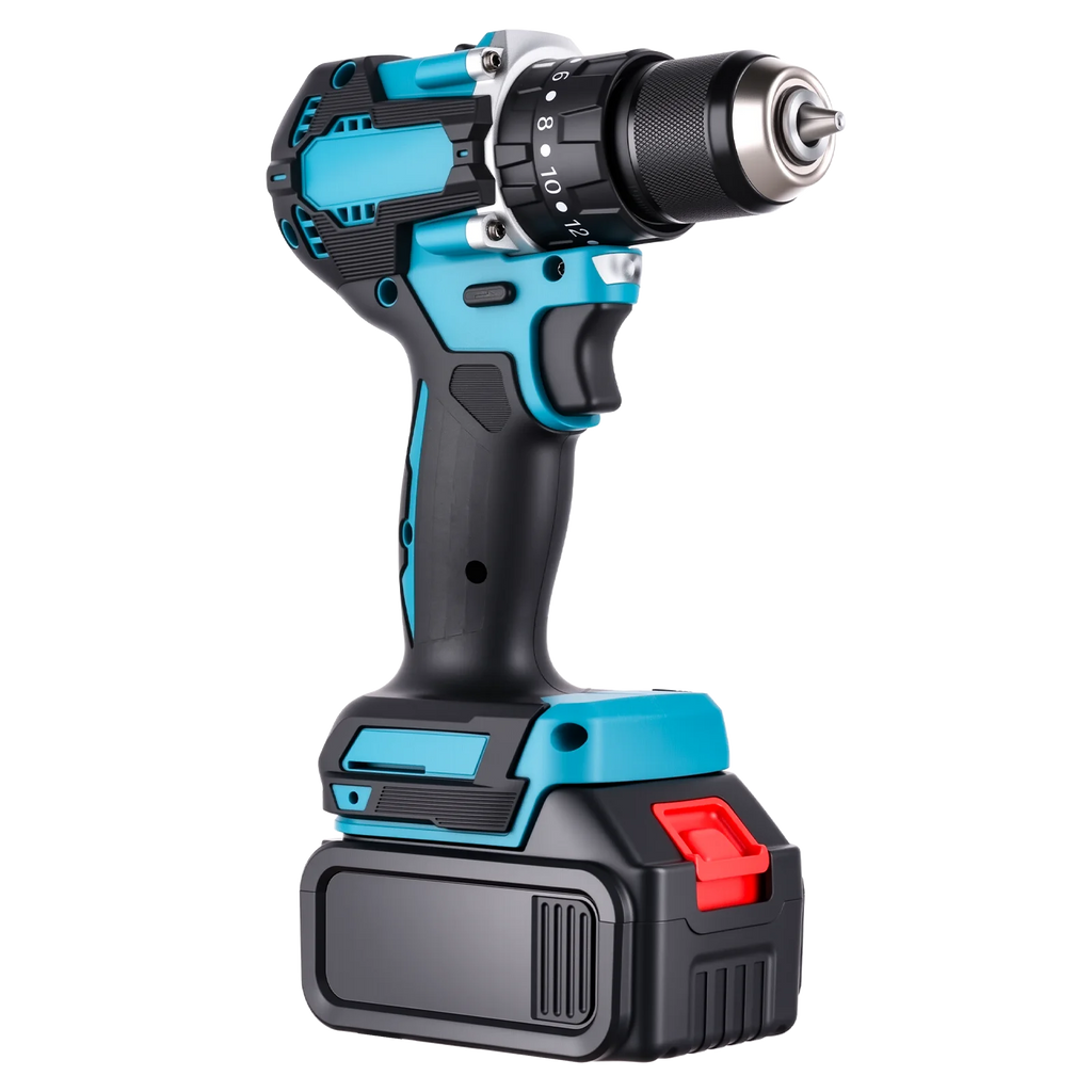 Podofo 21V Cordless Brushless Impact Drill Electric Screwdriver Power Tool with Battery Charger 2 Speed Gearbox 23 Torque Settings LED Light Rechargeable Drill Driver for Wood Metal Plastic DIY Repair