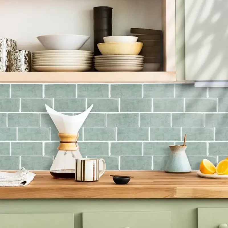 10pcsPeel and Stick Backsplash Tile for Kitchen 3D Waterproof Self Adhesive Wall Tile for Kitchen Bathroom Laundry Room