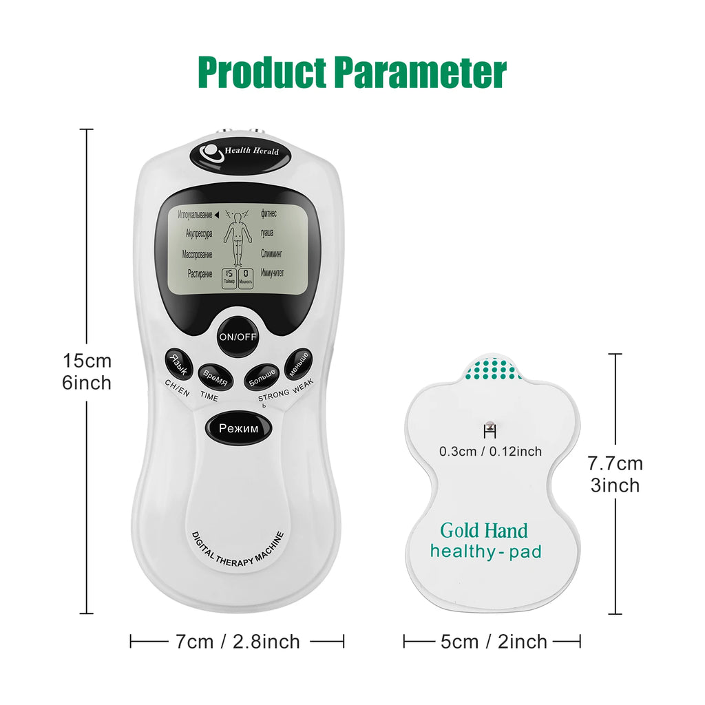 EMS Tens Unit Muscle Massager: Portable Deep Tissue Pain Relief Body Shaping Massage Equipment Tidesmit