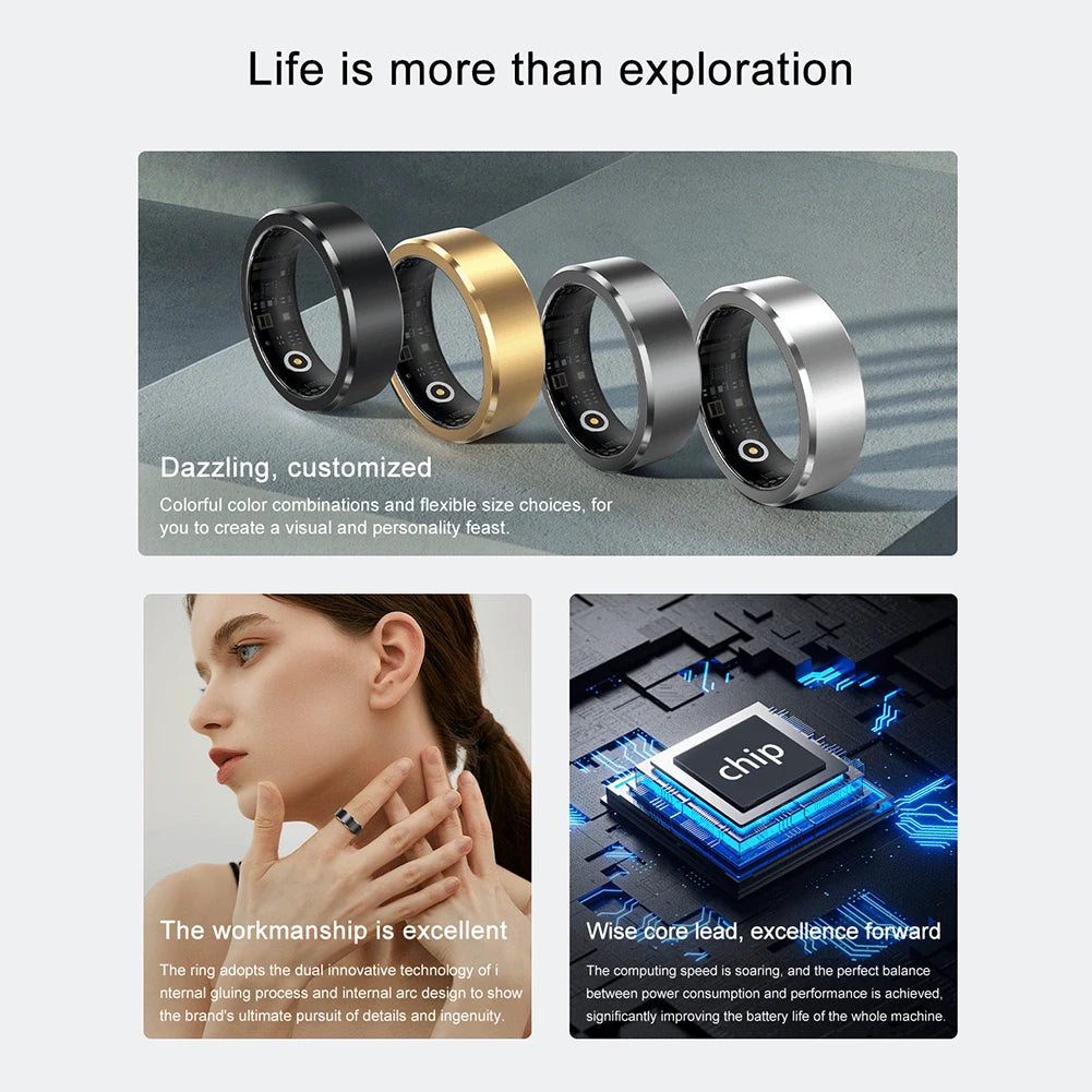Smart Health Ring: Waterproof Fitness Tracker & Sleep Monitor Tidesmit