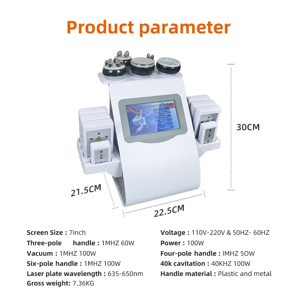 40K Ultrasonic Cavitation Slimming Machine - Ivory Portable Device Body Shaping Massage Equipment Tidesmit
