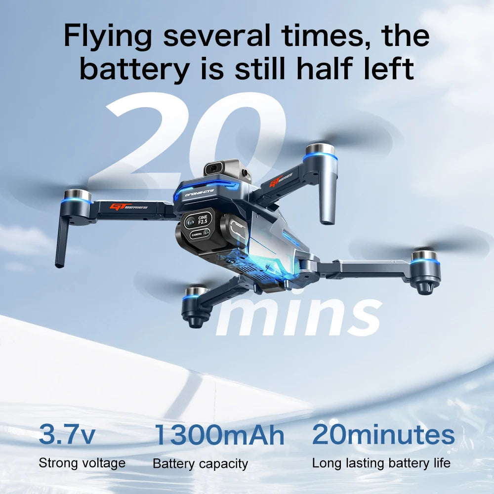 8K HD Camera Drone with GPS and Obstacle Avoidance - Foldable Quadcopter Tidesmit