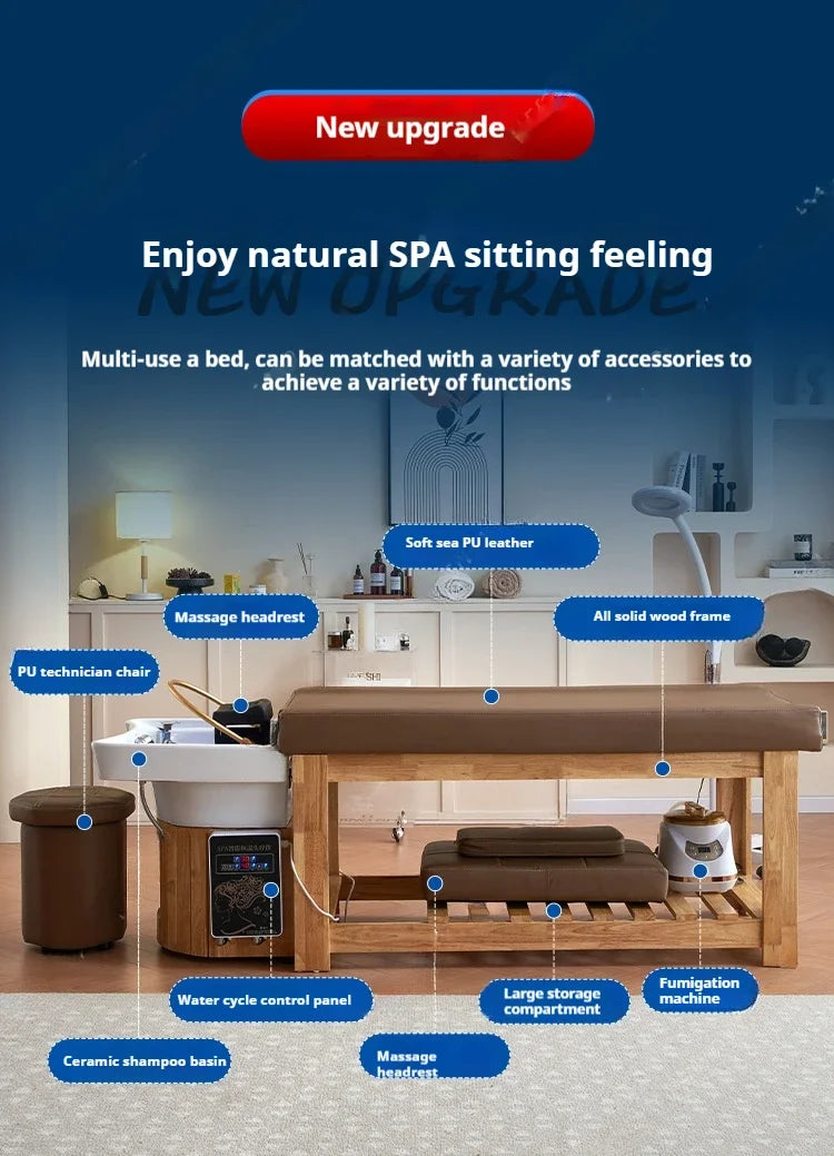 Spa Shampoo Chair | Professional Scalp Treatment Bed by Tidesmit Massage Chairs Tidesmit