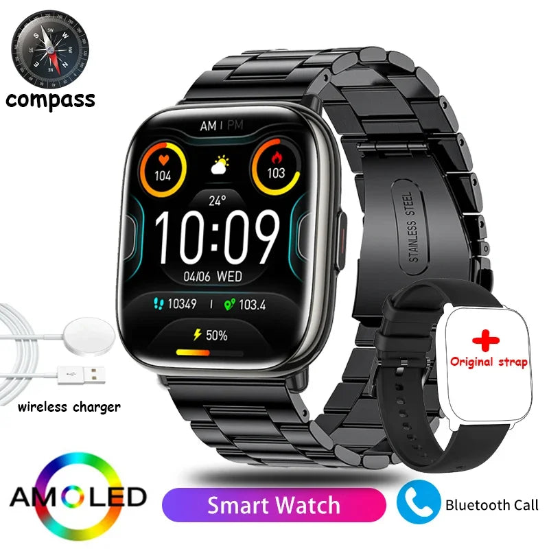 2026 New Smart Watch Full Touch Screen Bluetooth Call AI Voice Heart Rate Waterproof Watches Sports Bracelet Smartwatch Women