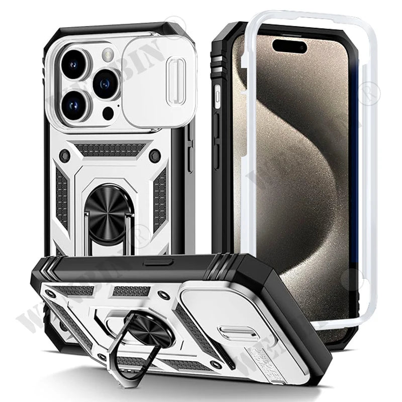iPhone 16 Pro Max Case with Kickstand and Camera Guard Protection Tidesmit