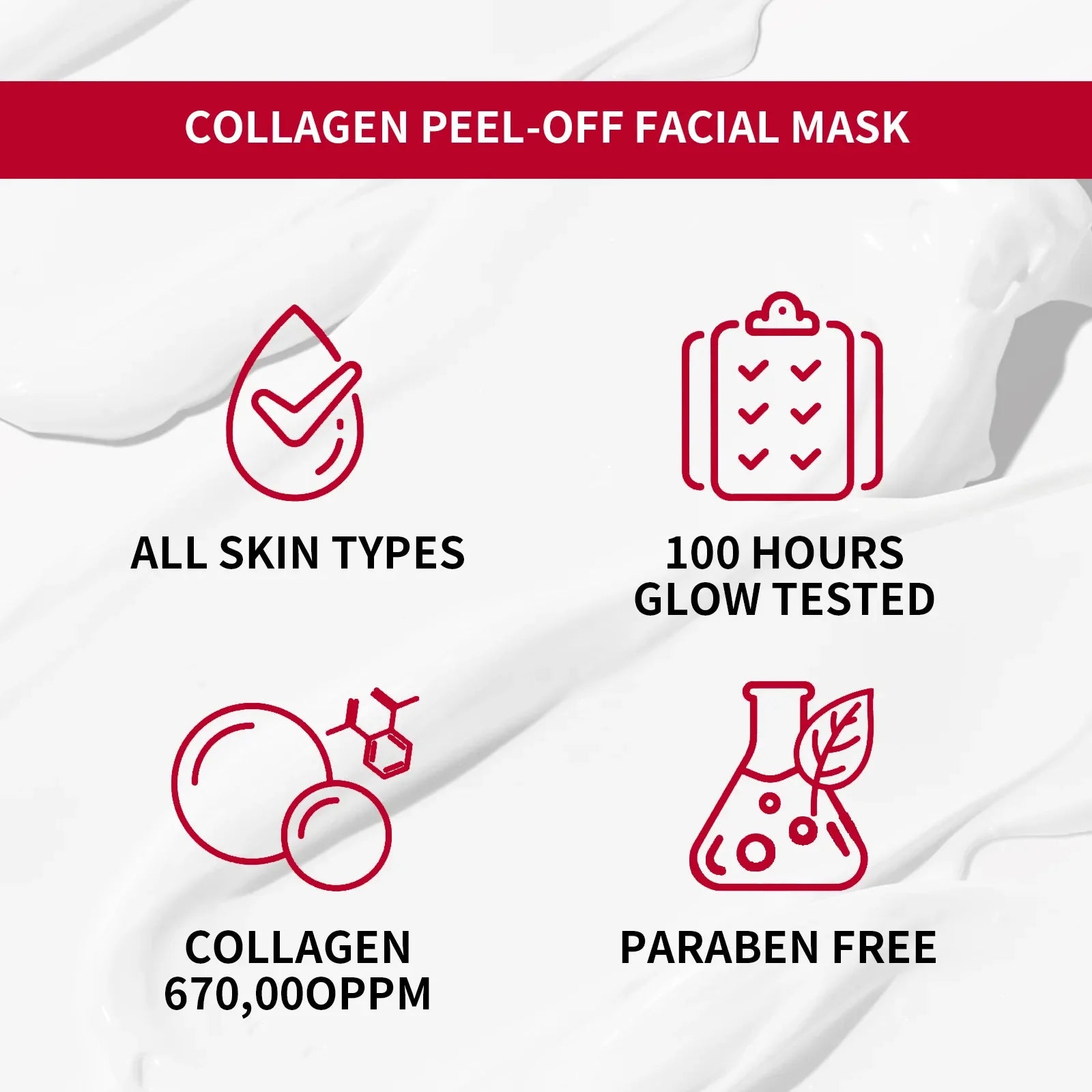 Real Collagen Fit, Wrapping Mask, Collagen 670,000ppm, Peel Off Facial Mask for Elasticity, Hydrating, Glow, Glass Skin