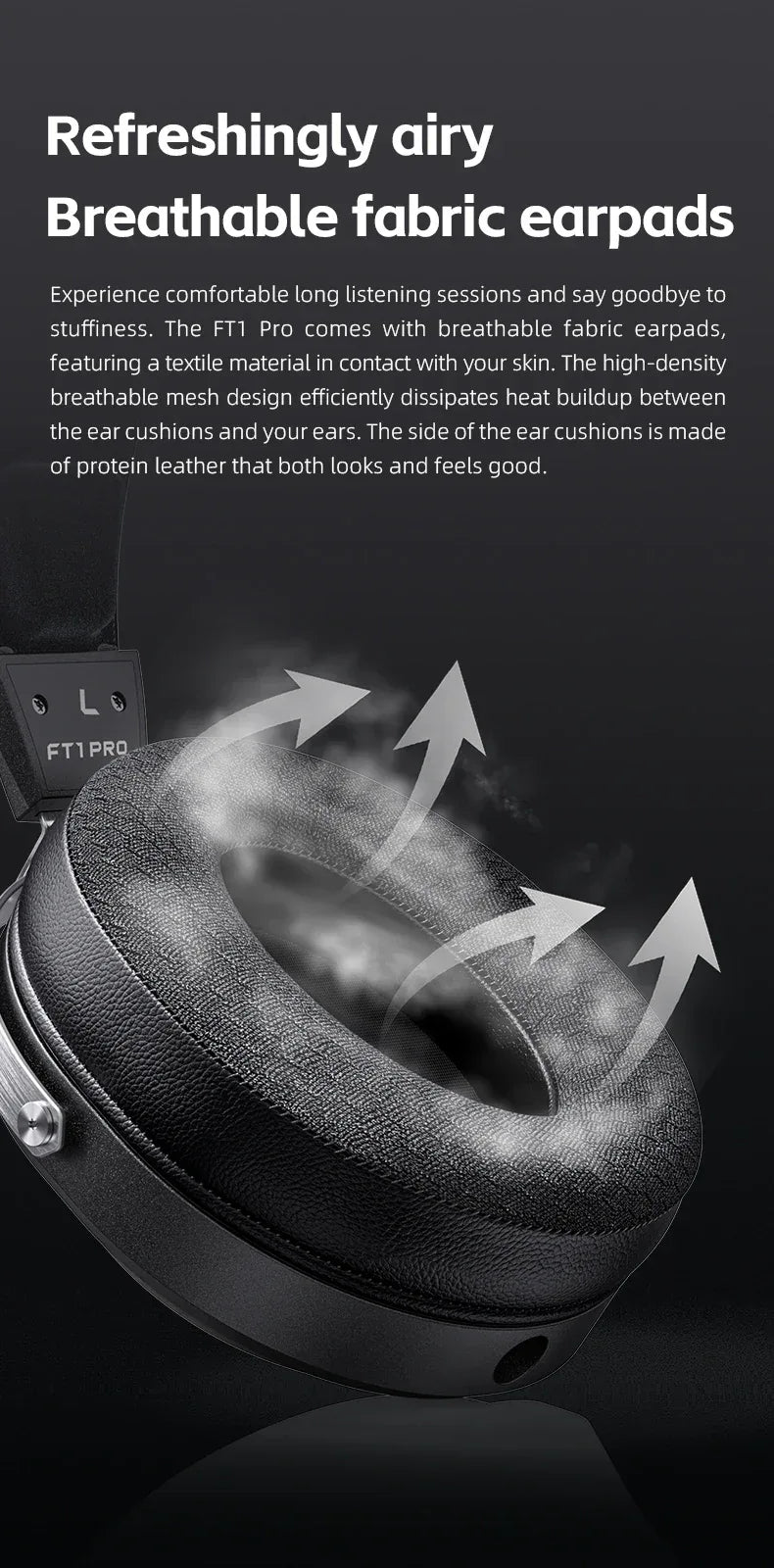 FiiO FT1 Pro Planar Magnetic Headphones Hi-Fi Black - Tidesmit Tidesmit